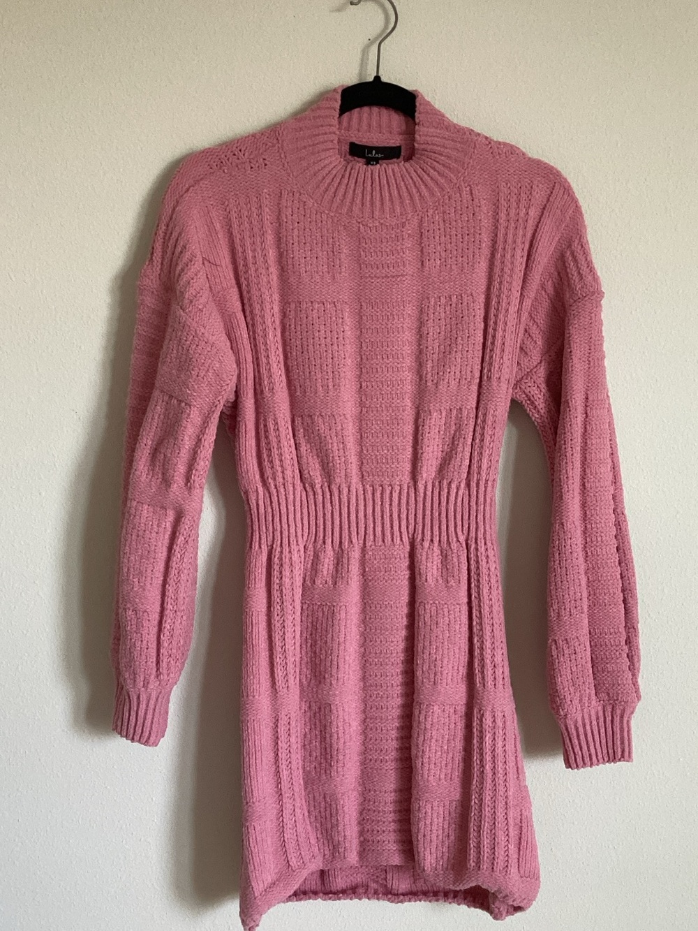 Pink Women's Knit Sweater Dress